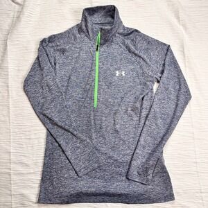 Under Armour HeatGear Blue Quarter Zip Pullover Lightweight Jacket Size Medium